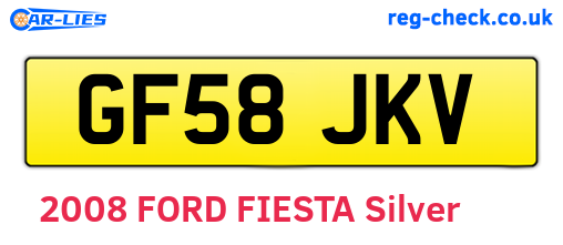 GF58JKV are the vehicle registration plates.