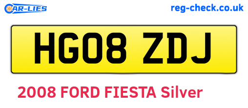 HG08ZDJ are the vehicle registration plates.
