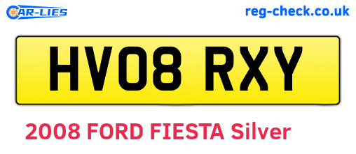HV08RXY are the vehicle registration plates.