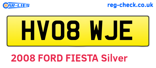 HV08WJE are the vehicle registration plates.