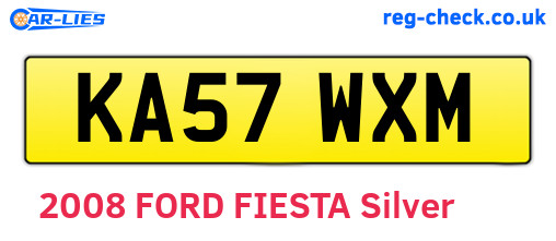 KA57WXM are the vehicle registration plates.