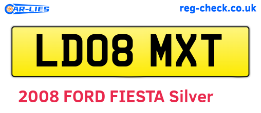 LD08MXT are the vehicle registration plates.