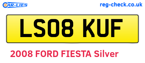 LS08KUF are the vehicle registration plates.