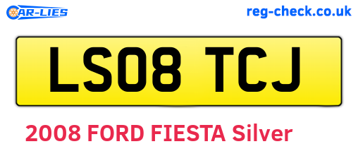 LS08TCJ are the vehicle registration plates.
