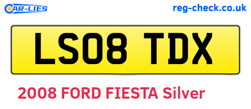 LS08TDX are the vehicle registration plates.