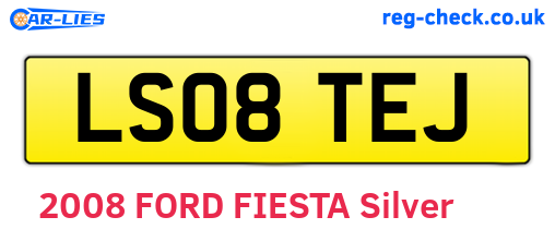 LS08TEJ are the vehicle registration plates.