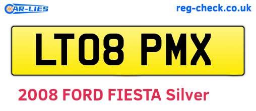 LT08PMX are the vehicle registration plates.