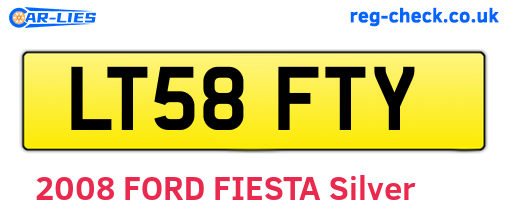 LT58FTY are the vehicle registration plates.