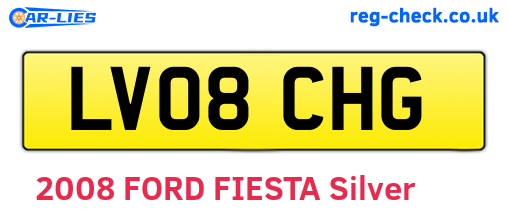 LV08CHG are the vehicle registration plates.