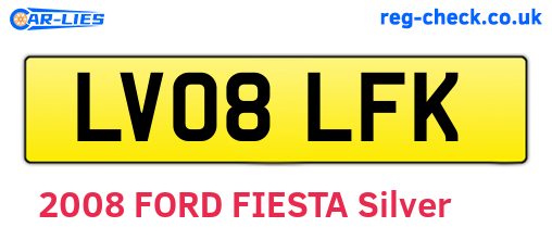 LV08LFK are the vehicle registration plates.