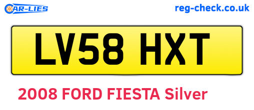 LV58HXT are the vehicle registration plates.