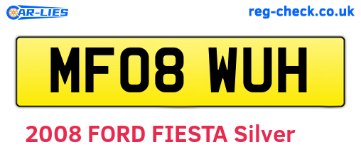 MF08WUH are the vehicle registration plates.