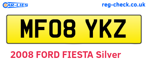 MF08YKZ are the vehicle registration plates.