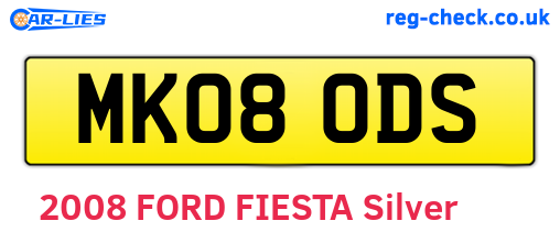 MK08ODS are the vehicle registration plates.
