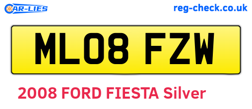 ML08FZW are the vehicle registration plates.
