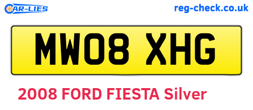 MW08XHG are the vehicle registration plates.