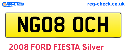 NG08OCH are the vehicle registration plates.