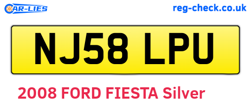 NJ58LPU are the vehicle registration plates.
