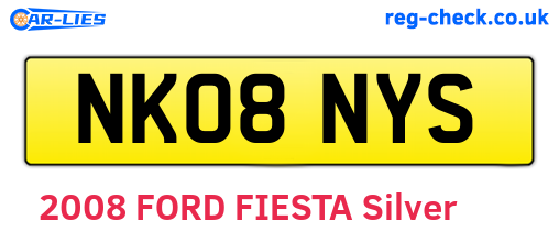 NK08NYS are the vehicle registration plates.