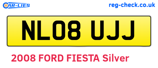 NL08UJJ are the vehicle registration plates.