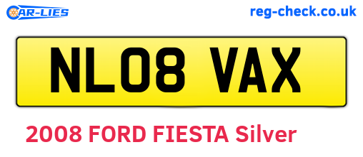NL08VAX are the vehicle registration plates.