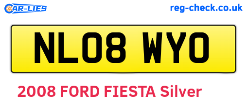 NL08WYO are the vehicle registration plates.