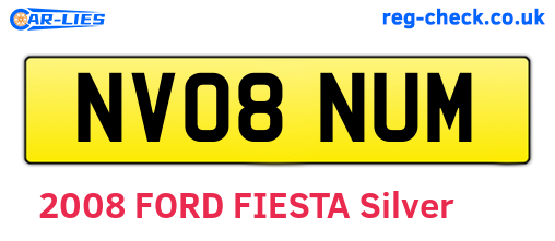 NV08NUM are the vehicle registration plates.