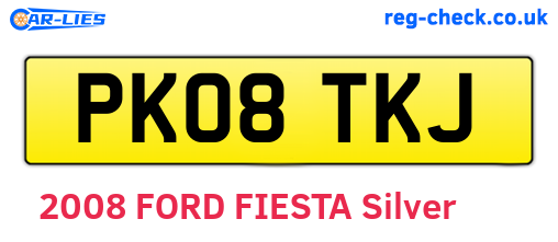 PK08TKJ are the vehicle registration plates.