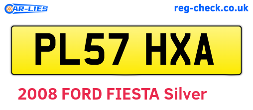 PL57HXA are the vehicle registration plates.