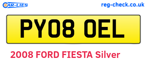 PY08OEL are the vehicle registration plates.