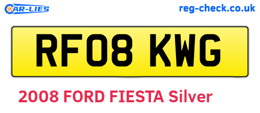 RF08KWG are the vehicle registration plates.