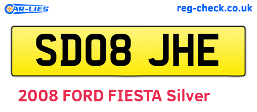 SD08JHE are the vehicle registration plates.