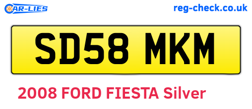 SD58MKM are the vehicle registration plates.