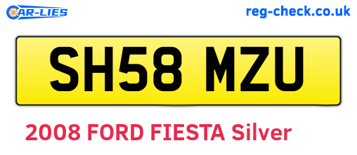SH58MZU are the vehicle registration plates.