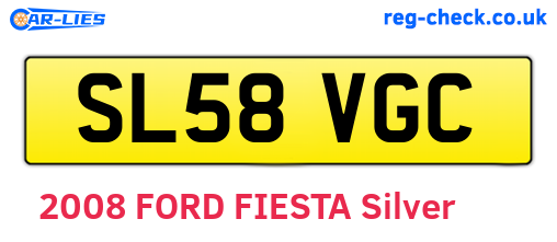 SL58VGC are the vehicle registration plates.