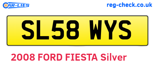 SL58WYS are the vehicle registration plates.