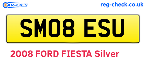 SM08ESU are the vehicle registration plates.