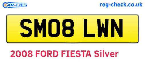 SM08LWN are the vehicle registration plates.