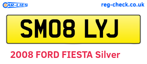 SM08LYJ are the vehicle registration plates.