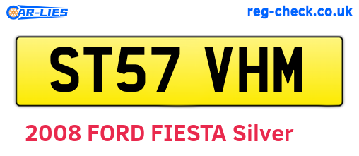 ST57VHM are the vehicle registration plates.
