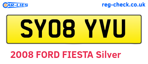 SY08YVU are the vehicle registration plates.