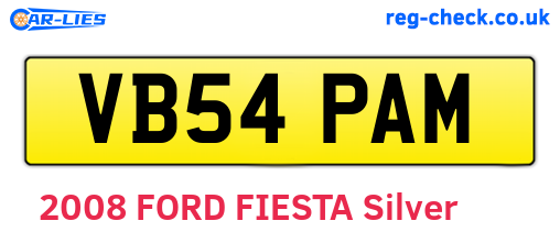 VB54PAM are the vehicle registration plates.
