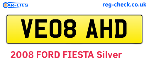VE08AHD are the vehicle registration plates.