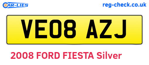 VE08AZJ are the vehicle registration plates.