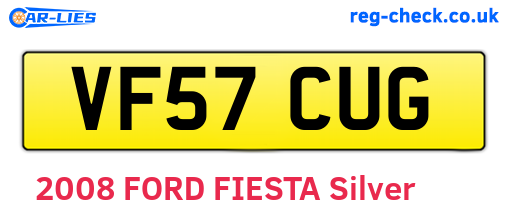 VF57CUG are the vehicle registration plates.
