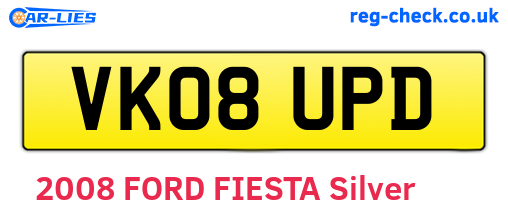 VK08UPD are the vehicle registration plates.
