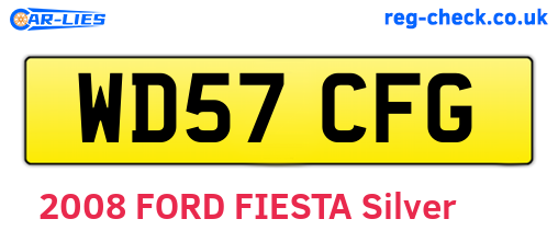 WD57CFG are the vehicle registration plates.