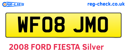WF08JMO are the vehicle registration plates.