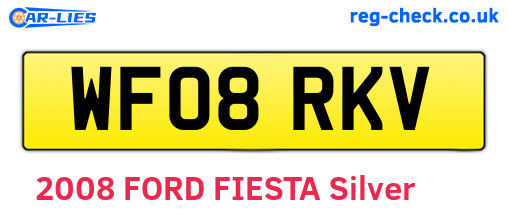 WF08RKV are the vehicle registration plates.