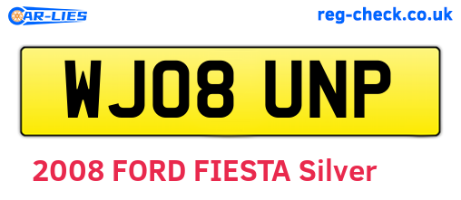 WJ08UNP are the vehicle registration plates.